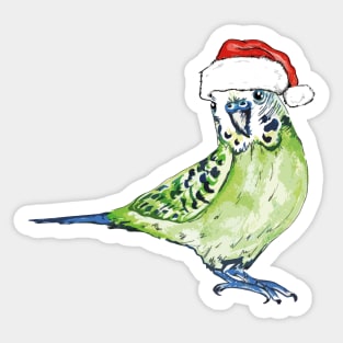 Christmas budgie Sticker